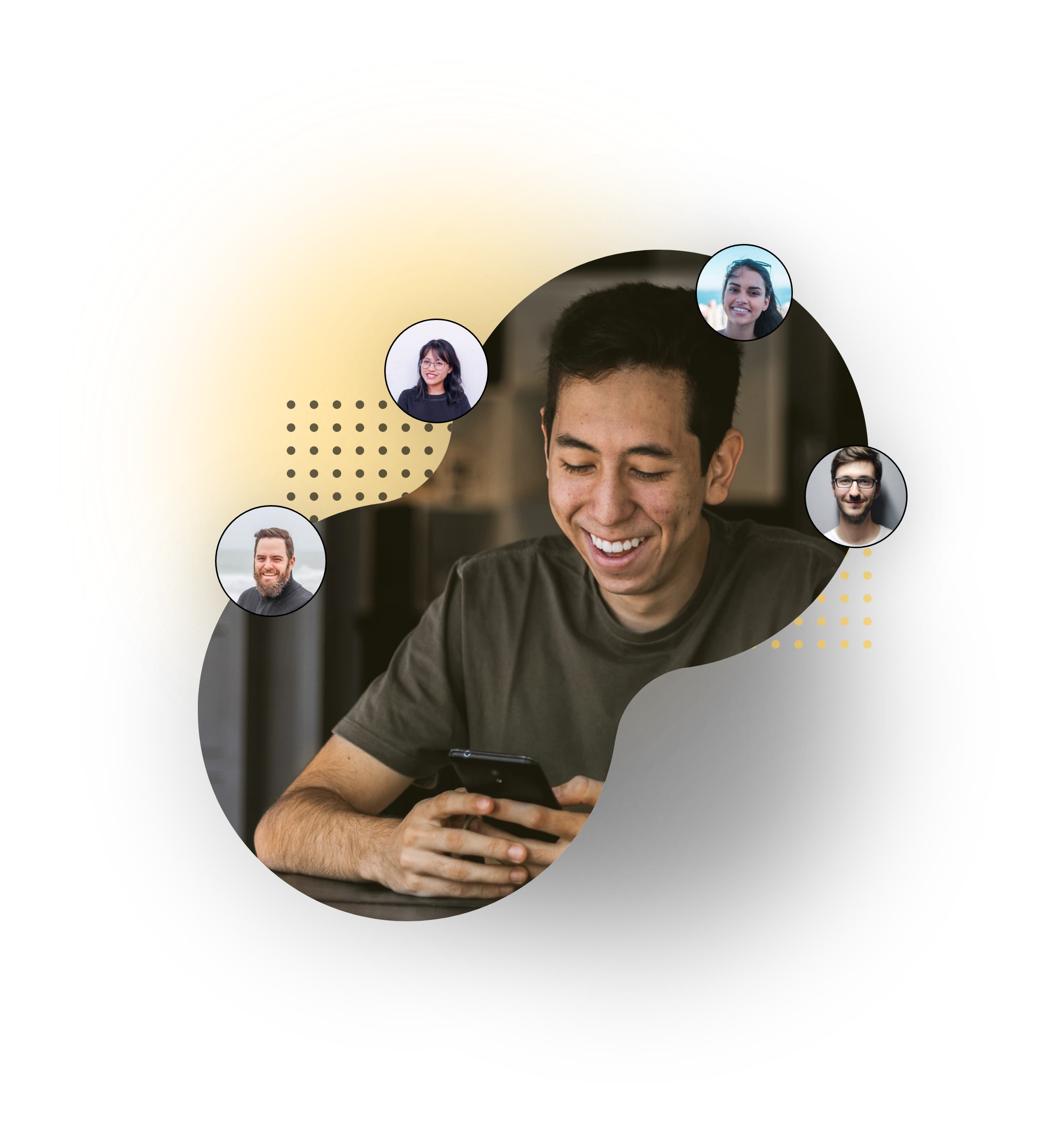 Persona usando la aplicación Chances